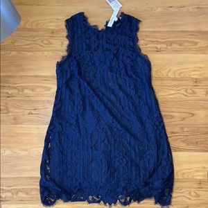 Navy Blue Lace Dress